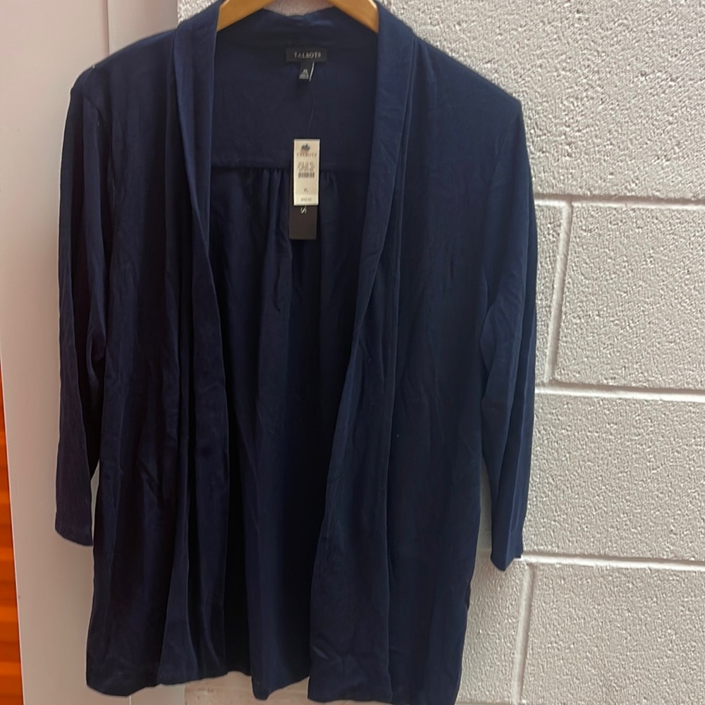 Talbot cowl cardigan color navy size Xl